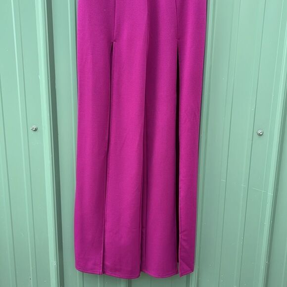 Women’s Split Leg Sleeveless Fully Lined Dressy Jumpsuit Size M - Picture 4 of 10
